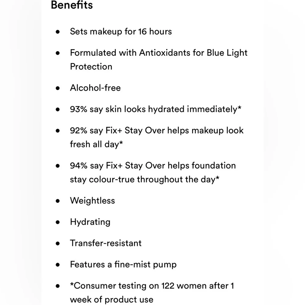 ⭐️⭐️ 5/ $25 ⭐️⭐️ MAC Fix+ Stay Over Alcohol Free Long Lasting Set Spray 13 ml